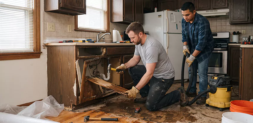 Repairing Water Damaged MDF Cabinets in Lynnwood