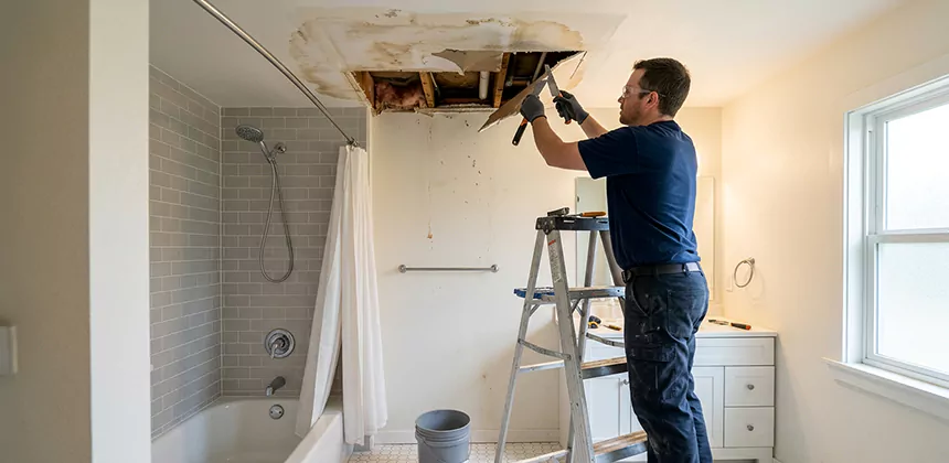 Bathroom Leak Ceiling Repair in Lynnwood