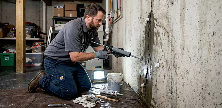 Basement Leak Repair From Inside in Lynnwood